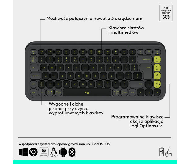 Logitech POP ICON Combo biała - 1355575 - zdjęcie 10